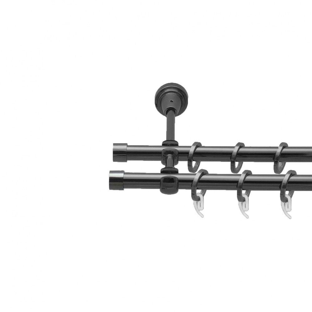 Карниз Orvit Заглушка металевий дворядний відкритий гладка труба кільце фасонне металеве  Онікс 16\16 мм 160 Львов - изображение 1