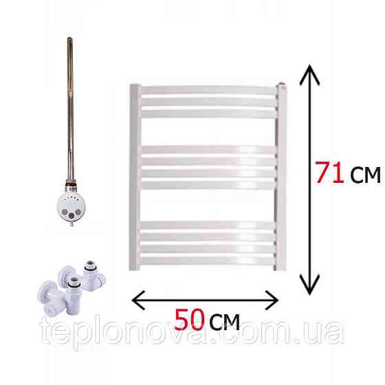 Комбинированный Полотенцесушитель Белый Плоский 710х500 Terma Dorota Черновцы