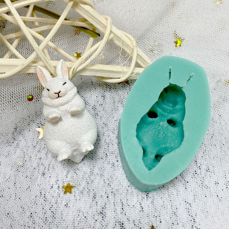 Силиконовый молд Заяц 30 на 50 мм зеленый Киев - изображение 5