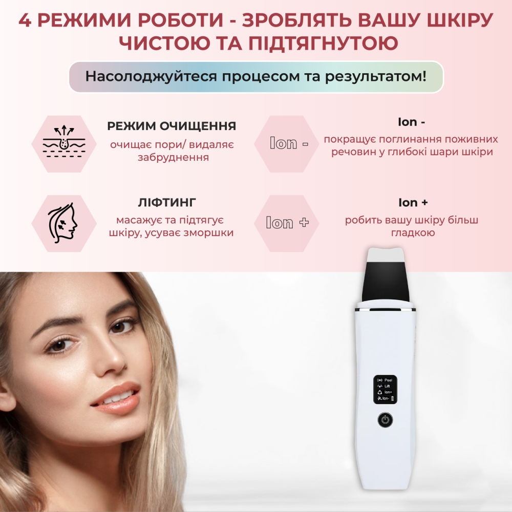 Портативный ультразвуковой скрабер для лица C3 Киев - изображение 11