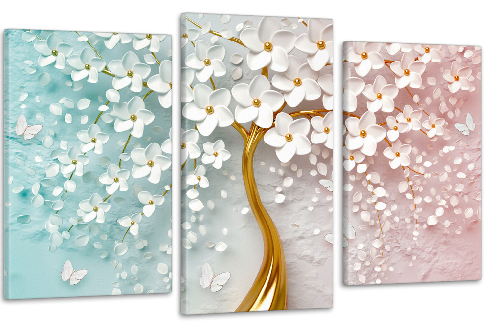 Модульная картина в гостиную / спальню Квіткове дерево  Art-628_3 100x150 см Киев - изображение 1