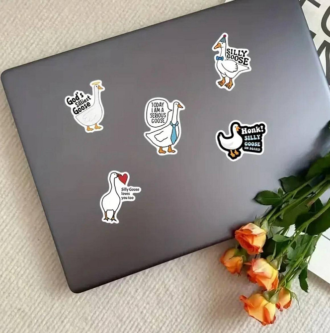 Набір наклейок (стикерів) Смішний Гусь (50 шт.), стикерпак Гусь Київ - фото 4