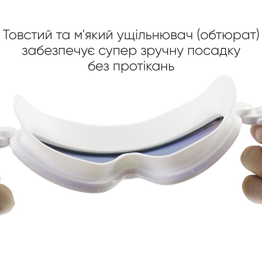 Маска для плавання Renvo Kariba Уні Anti-fog Чорний, Білий OSFM (2SM100-03) Київ - фото 2