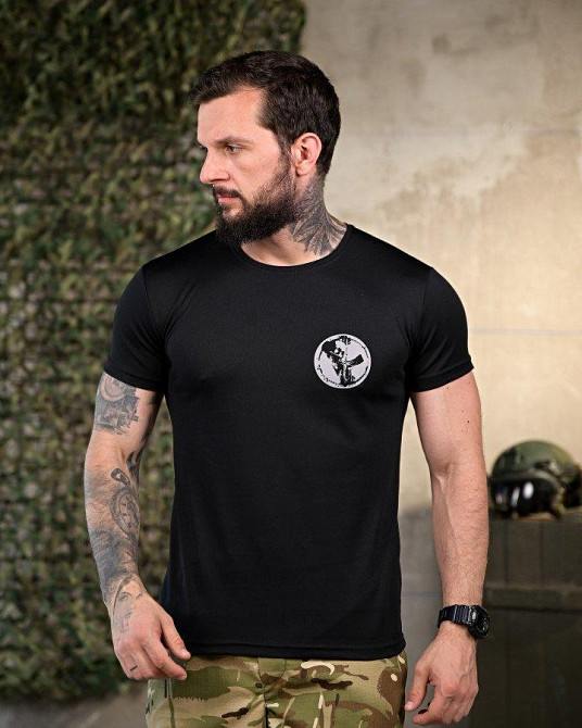 Тактическая потоотводящая футболка battle black ПП4649 Одесса - изображение 8