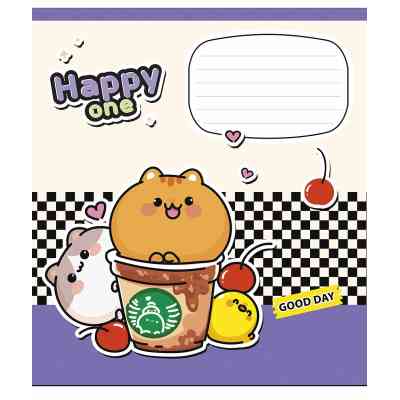 Зошит Школярик Happy one 18 аркушів клітинка (018-3532K) Вінниця