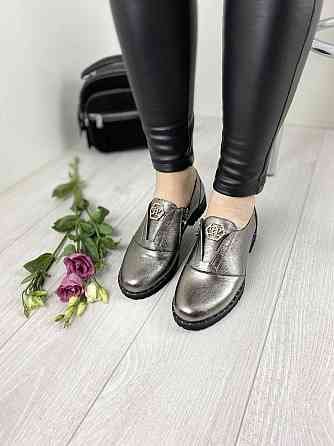 D and V Туфлі жіночі D and V 2708 срібні (весна-осінь, шкіра натуральна) (2235) Коломыя