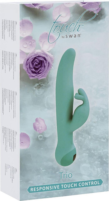 Вибратор-кролик Touch by SWAN - Trio Teal, сенсорное управление, ротация, диаметр 3,8 см Sex Aura Киев - изображение 7