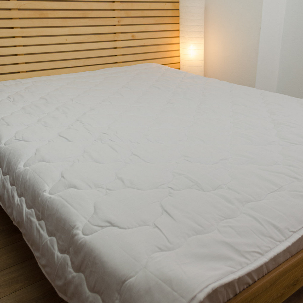 Одеяло конопляное летнее Сатин Белый YouStar евро 200х210 см (Белый) Сумы - изображение 6