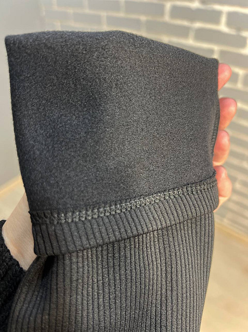 Лосини жіночі Lady Hurem 2395 рубчик широкий пояс утеплені чорні, чорний, 4XL Київ - фото 20