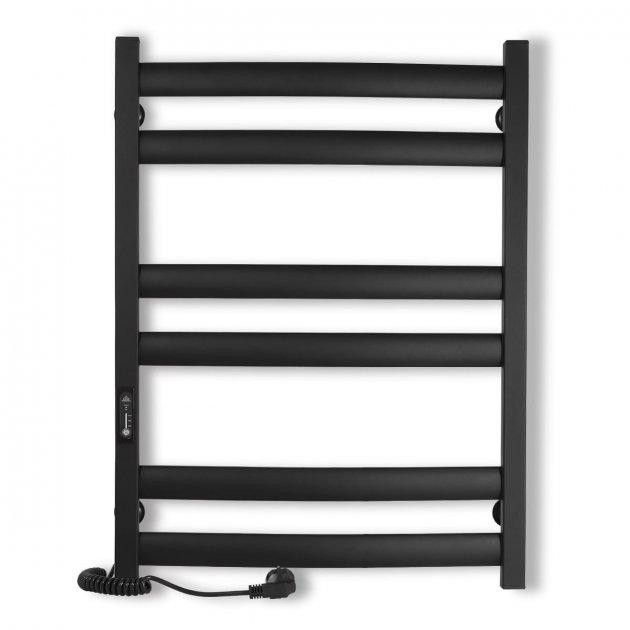 Електрична сушарка для рушників Laris Зебра Атлант ЧКЧ6 500Х700 Е чорний, ліве під'єднання Київ - фото 2