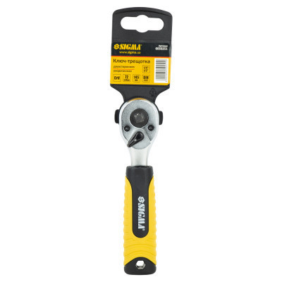 Тріскачка Sigma двостороння укорочена 1/4"-1/2" 145мм 72T CrV (6050251) Вінниця - фото 5
