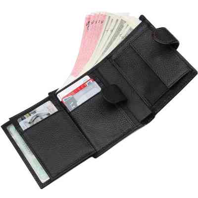 Кошелек Vintage Кожаный Черный (14591) Винница