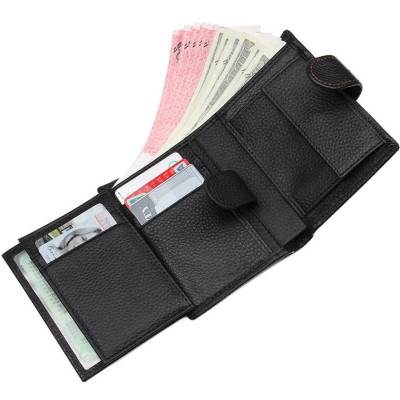 Кошелек Vintage Кожаный Черный (14591) Винница - изображение 2