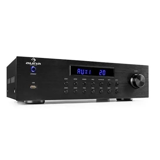 Стереопідсилювач Auna AV2-CD850BT Hi-Fi підсилювач HiFi 600Вт макс AUX Bluetooth з Німеччини Дніпро - фото 1