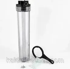 Колба Вig Вlue 20" Slim 3/4" в комплекте ключ, крепление (прозрачная) Харків