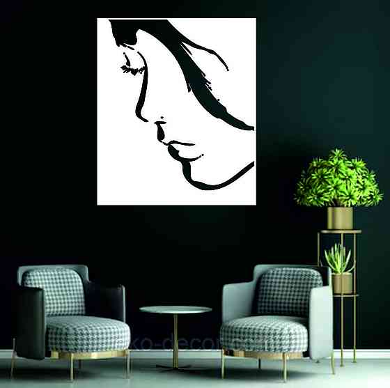 Декоративное настенное Панно «Женский Образ», Декор на стену 110*93 см, Белый Киев