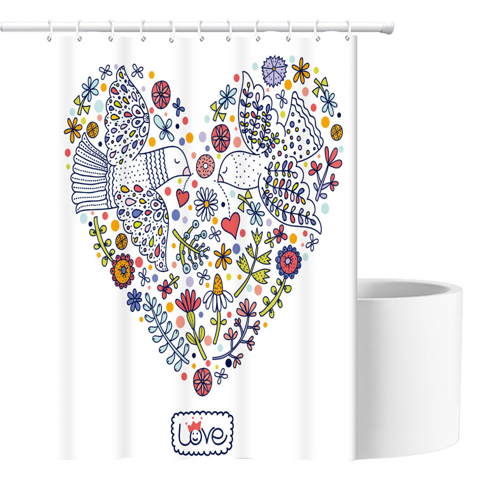 Шторка для ванны из полиэстера водонепроницаемая Bathlux 180x180 см с кольцами, занавеска для ванной комнаты Каменец-Подольский - изображение 3