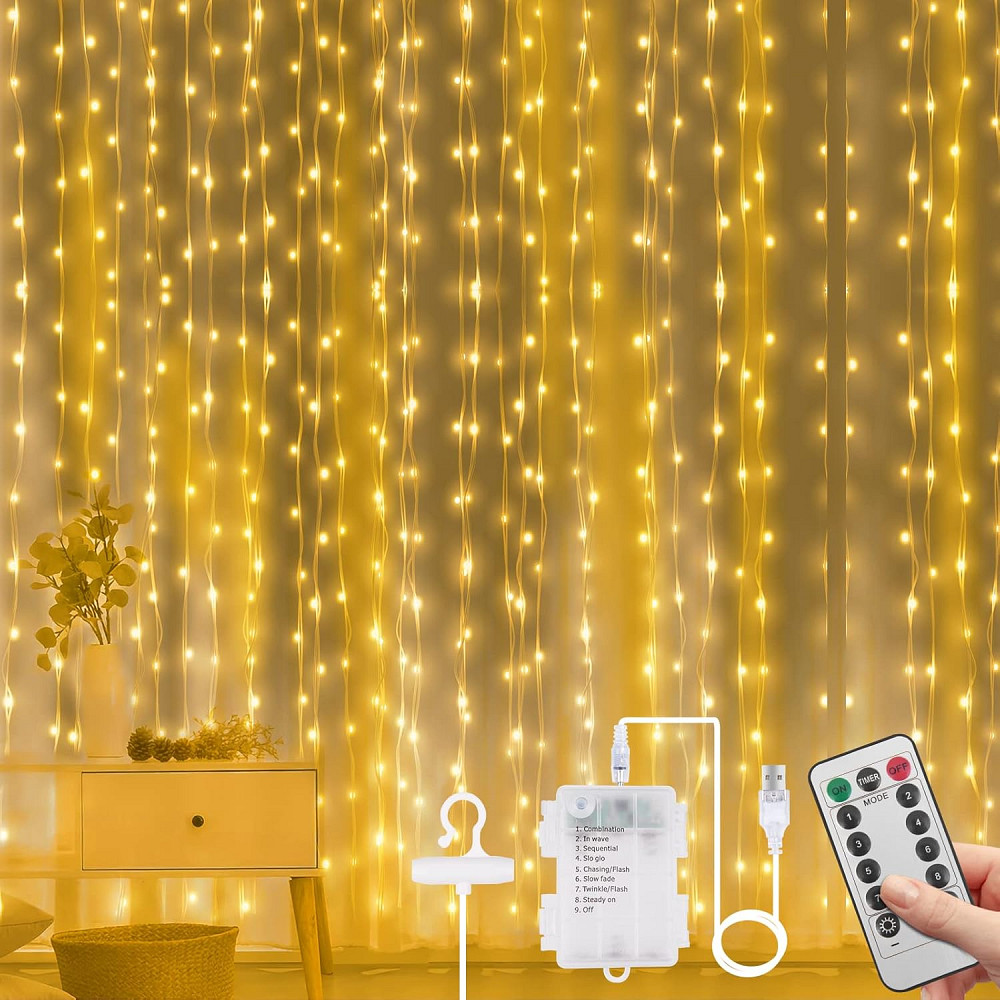Декоративна світлодіодна гірлянда Vicloon 3mx3m 300 LED Луцьк - фото 1