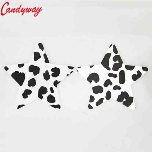 Наклейки для сосків Зірочки 8 см леопардовий Київ