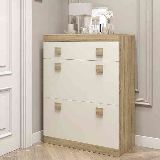 Тумба для обуви Эверест Соната ТО-800 80х38х105.5 дуб сонома + белый (DTM-2213) Львов