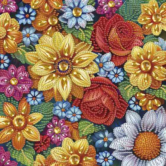 Алмазна мозаїка "Квіткова колекція" BH029 неповна викладка 25х25 см Вінниця