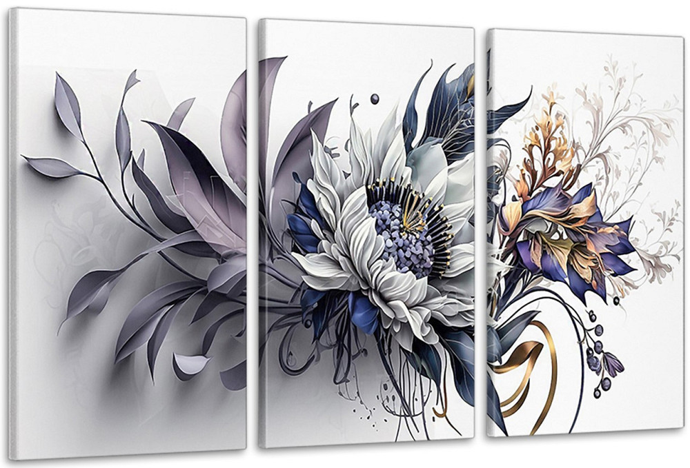 Модульна картина у вітальню/ спальню  Квіти   ART-131_3A 70х130 см Київ - фото 1