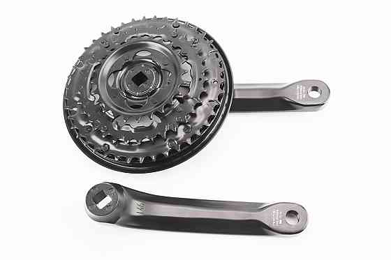 Шатун (кріплення "квадрат") 175мм, 42.34.24T к-кт МТВ, алюмінієві, чорні Tourney FC-TY301 Київ