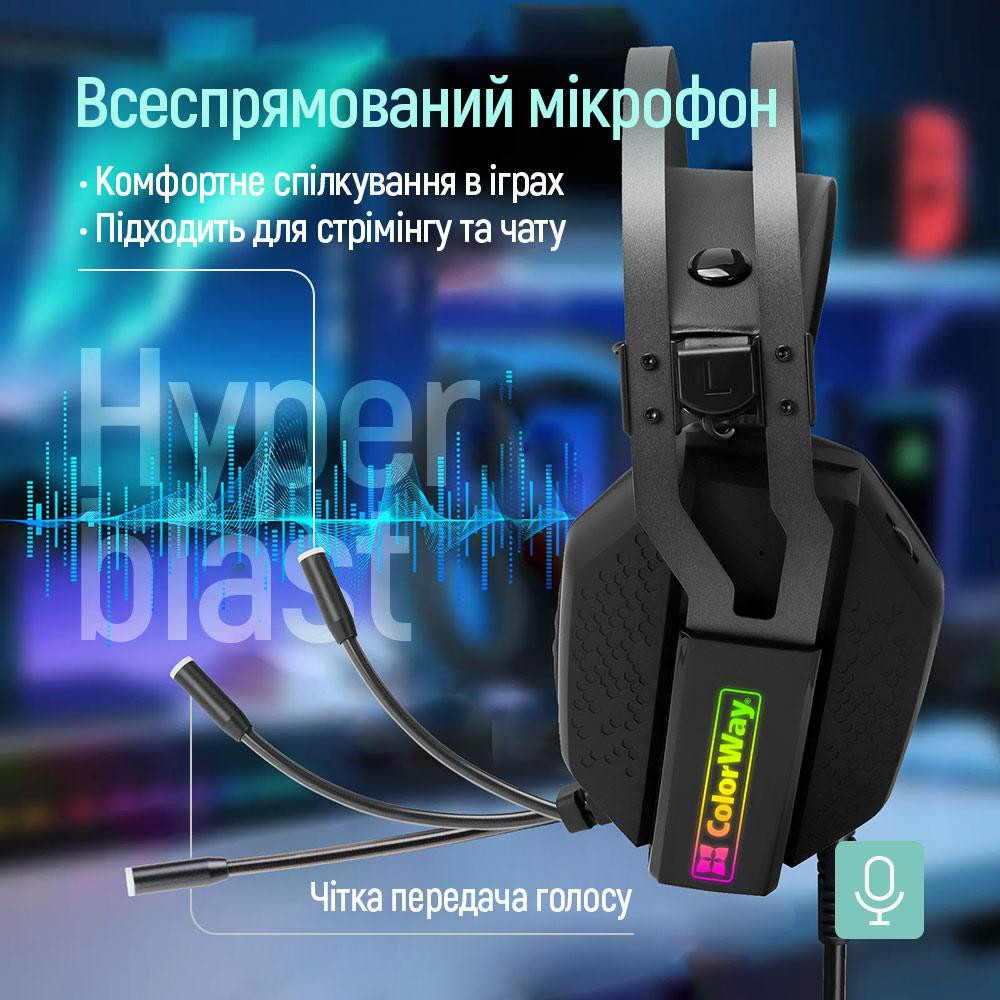 Гарнітура ColorWay Hyperblast RGB Black (CW-HPG05BK) ( 26480 ) Харьков - изображение 14