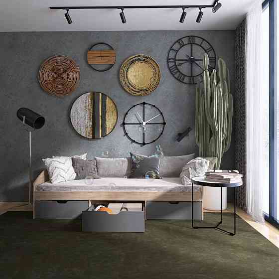 Ящики висувні 3 штуки для ліжка Еверест Комфорт 3 61х55х21 см Графіт (DTM-5732) Львів