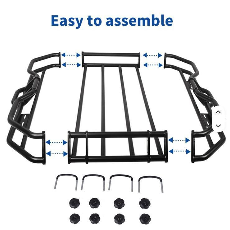 Экспедиционный багажник на крышу авто черный сталь с U-хомутом 127X96CM Киев - изображение 2