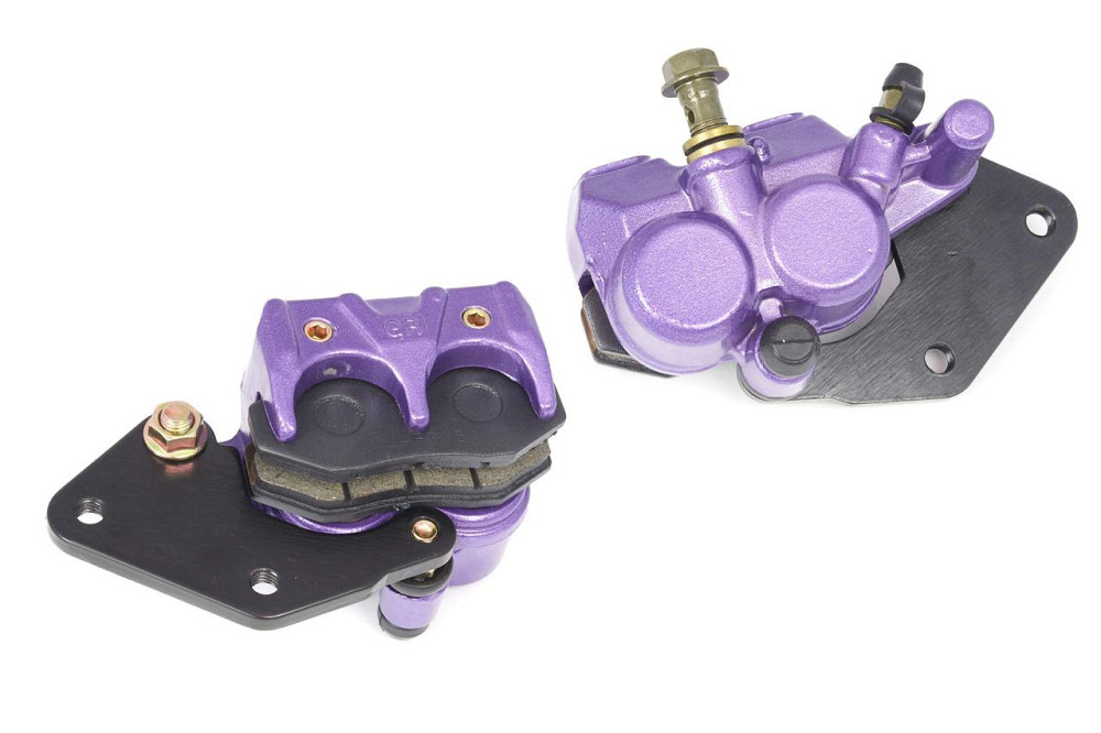 Супорт гальмівний (дисковий) скутер 4 Т Китай 50/150 (передній двопоршневий) Мукачево - фото 1