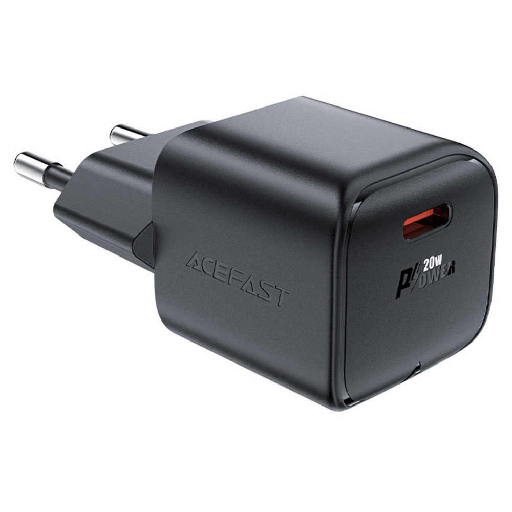 Мережевий зарядний пристрій ACEFAST A73 mini PD20W GaN USB-C charger Black Київ - фото 2