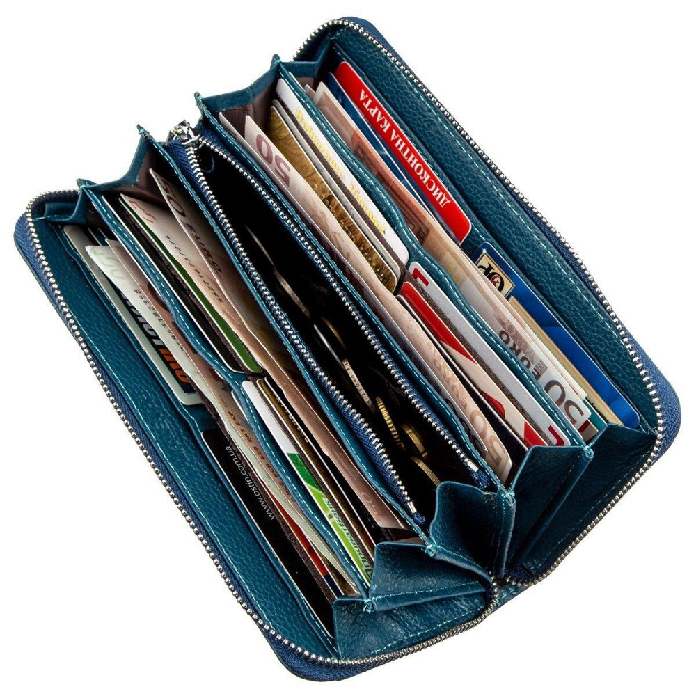 Женский клатч-визитница ST Leather 18861 Голубой Киев - изображение 6