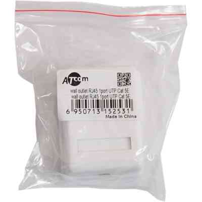 Комп&apos;ютерна розетка Atcom RJ45 x1 UTP 5e (15253) Вінниця