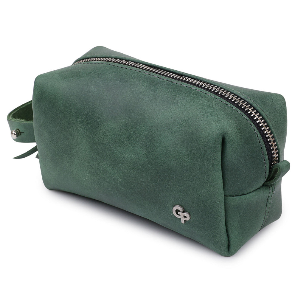 Кожаная косметичка унисекс Зеленый (GRANDE PELLE) Киев - изображение 5