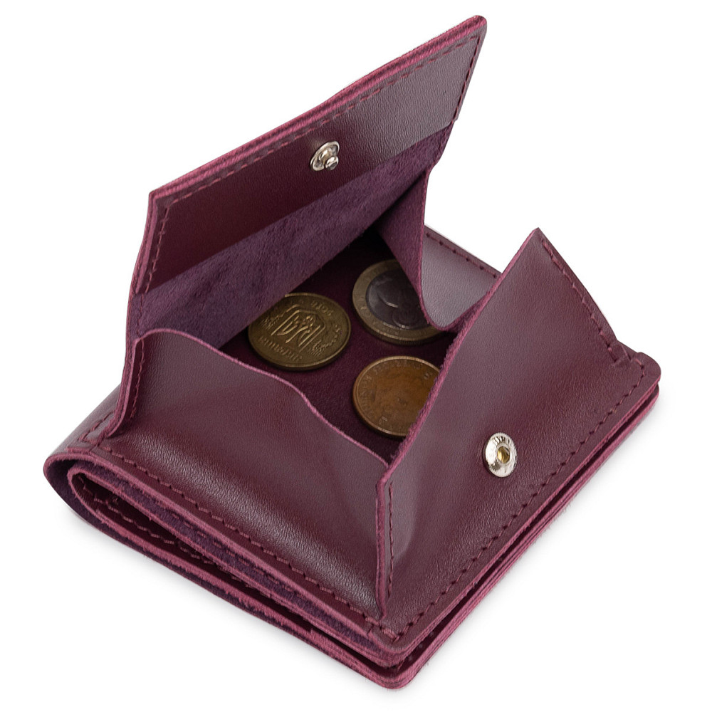 Шкіряне жіноче портмоне Бордовий (GRANDE PELLE) Київ - фото 1