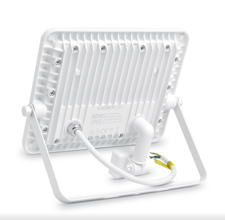 LED Прожектор 50W 5000К 220V з датчиком руху та освітлення білий VL-F2e505W-S Videx Житомир - изображение 7
