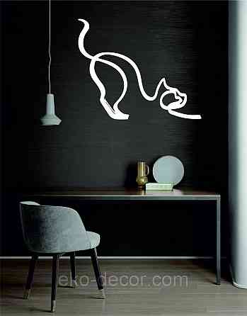 Декоративное настенное Панно «Кот» Декор на стену 90*73 см, Белый Киев