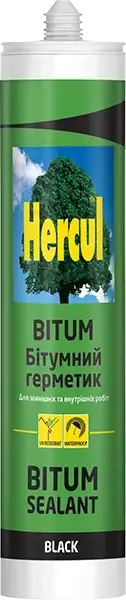 Бітумний герметик HERCUL Bitum чорний 280мл Киев - изображение 1