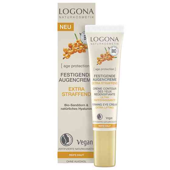 БІО-Крем для шкіри навколо очей проти зморщок підтягуючий з Обліпихою та гіалуроновою кислотою Logona 15 мл Київ