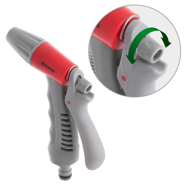 Пистолет-распылитель для полива, 3 режима, плавная регулировка потока воды, материалы: ABS, PP, TPR, Brass, набор аксессуаров для Киев - изображение 5