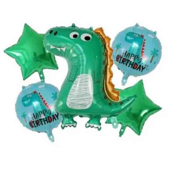 Набір повітряних куль динозаврів зелень (5 предметів) Київ