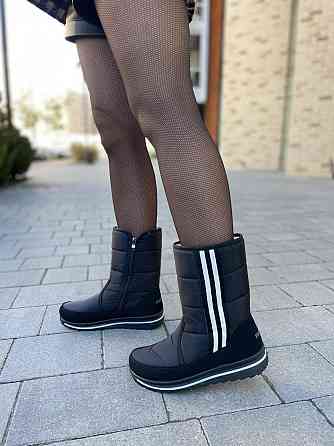 Прогресс Дутіки жіночі Progress чорні зима плащівка висота 21см (5300) Коломия