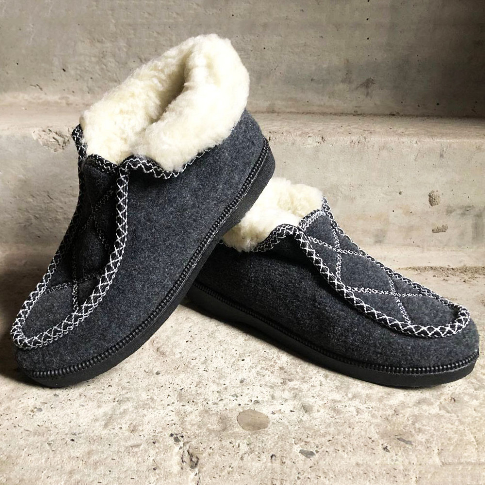 Жіночі валянки з повсті 38р, Бабуші жіночі домашні, Бурки суконні штучне хутро Калоші на хутрі IY-35 Львів - фото 13