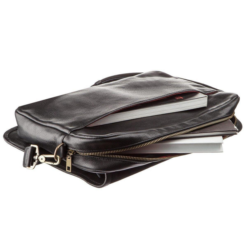 Мужская кожаная сумка через плечо SHVIGEL 19116 Черная Киев - изображение 5