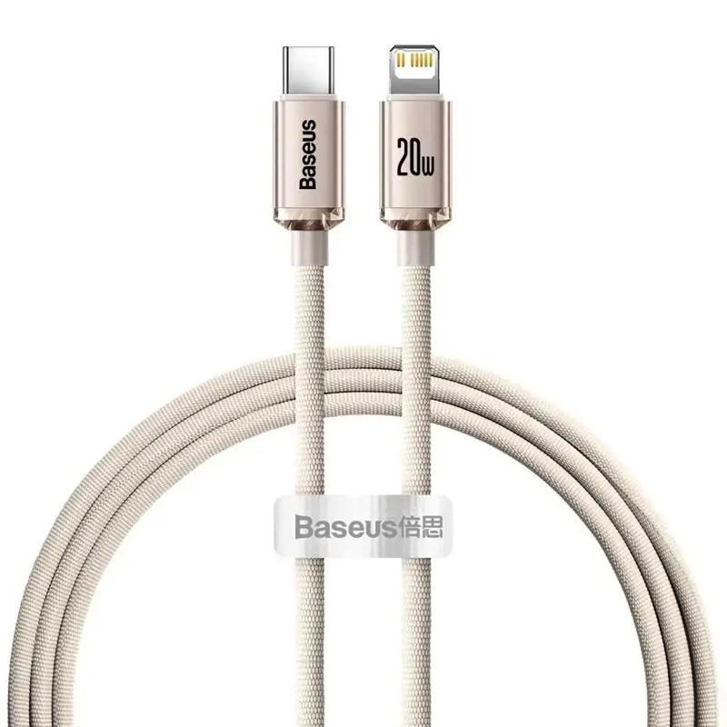 Кабель Baseus Crystal Shine Series Fast Charging Data Cable Type-C to iP 20W 1.2m Pink Одеса - фото 1