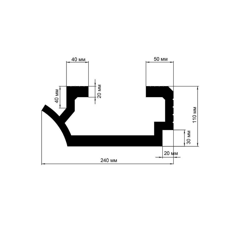 Карниз для LED освітлення серія D Tesori KD 410 Дніпро - фото 5