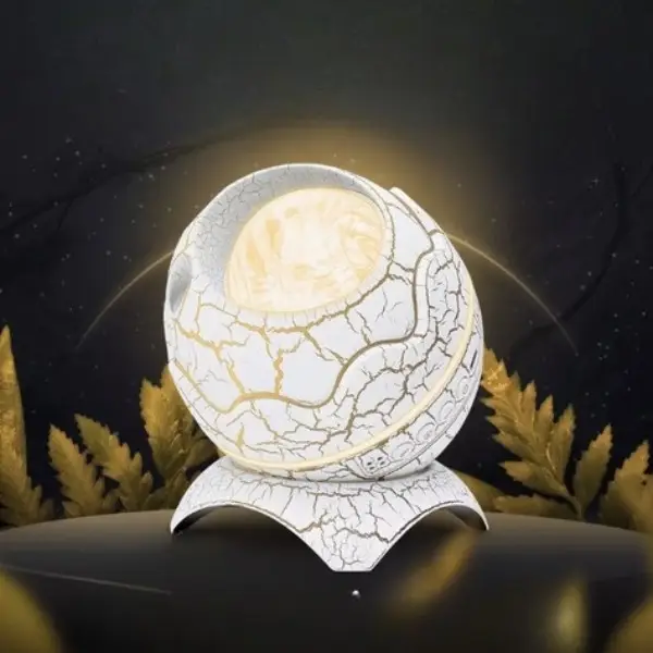 Нічник-проектор зоряного неба Динозаврове яйце K850 White: 21 режим, Bluetooth-колонки, білий шум, пульт ДК Київ - фото 7