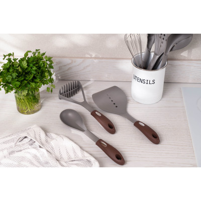 Лопатка кухонна Ardesto Gemini, 33см, нейлон, сіро-коричневий (AR2144PG) Вінниця - фото 2