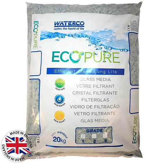 Песок стеклянный для бассейна Waterco EcoPure 0.5-1.0 мм (мешок 20 кг) Киев